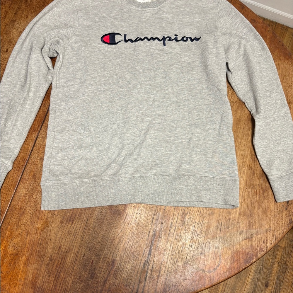 Champion Men's Heather Gray Crewneck Sweater